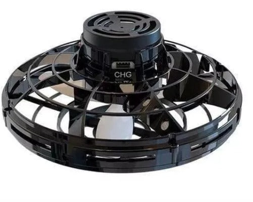 Mini OVNI con Luz Spinner con carga USB-Negro - additional image 2